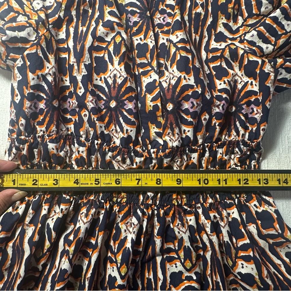 Anthropologie Maeve Somerset Maxi Dress Printed Short Sleeve  XS P - Picture 7 of 14